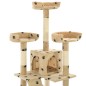 vidaXL Katzen-Kratzbaum mit Sisal-Säulen 170 cm Beige Pfoten-Aufdruck vidaXL Katzen-Kratzbaum mit Sisal-Säulen 170 cm Beige Pfoten-Aufdruck