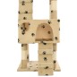 vidaXL Katzen-Kratzbaum mit Sisal-Säulen 170 cm Beige Pfoten-Aufdruck vidaXL Katzen-Kratzbaum mit Sisal-Säulen 170 cm Beige Pfoten-Aufdruck
