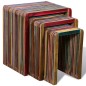 vidaXL Satztisch-Set 3-tlg. Bunt Recyceltes Teak vidaXL Satztisch-Set 3-tlg. Bunt Recyceltes Teak