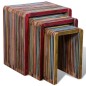 vidaXL Satztisch-Set 3-tlg. Bunt Recyceltes Teak vidaXL Satztisch-Set 3-tlg. Bunt Recyceltes Teak