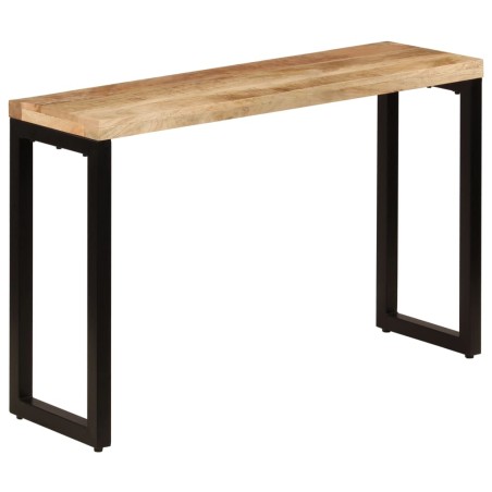 vidaXL Konsolentisch 120x35x76 cm Stahl und Massivholz Mango