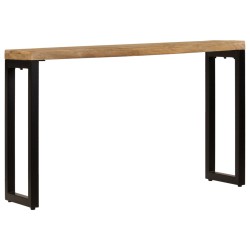 vidaXL Konsolentisch 120x35x76 cm Stahl und Massivholz Mango