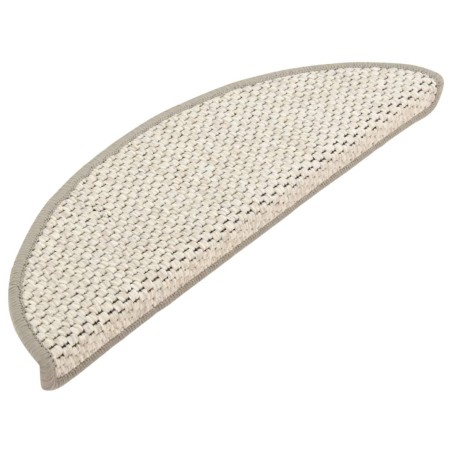 vidaXL Treppenmatten Selbstklebend Sisal-Optik 15 Stk. 56x17x3cm Beige