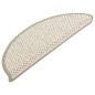 vidaXL Treppenmatten Selbstklebend Sisal-Optik 15 Stk. 56x17x3cm Beige vidaXL Treppenmatten Selbstklebend Sisal-Optik 15 Stk. 56x17x3cm Beige