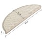 vidaXL Treppenmatten Selbstklebend Sisal-Optik 15 Stk. 56x17x3cm Beige vidaXL Treppenmatten Selbstklebend Sisal-Optik 15 Stk. 56x17x3cm Beige