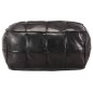 vidaXL Pouf Schwarz 60 x 60 x 30 cm Echtes Ziegenleder vidaXL Pouf Schwarz 60 x 60 x 30 cm Echtes Ziegenleder