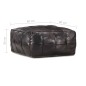 vidaXL Pouf Schwarz 60 x 60 x 30 cm Echtes Ziegenleder vidaXL Pouf Schwarz 60 x 60 x 30 cm Echtes Ziegenleder