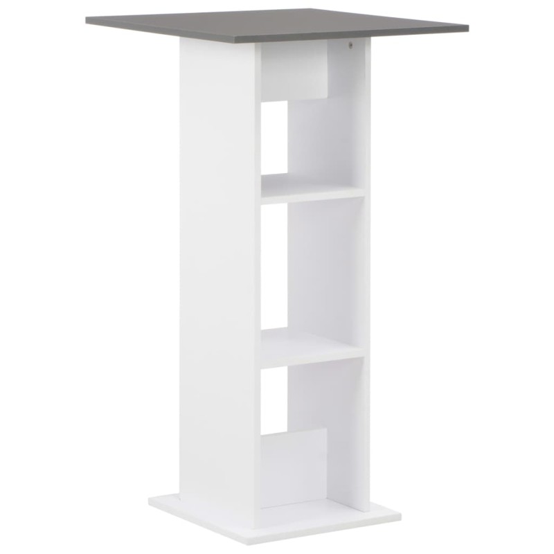 vidaXL Bartisch Weiß und Anthrazitgrau 60x60x110 cm vidaXL Bartisch Weiß und Anthrazitgrau 60x60x110 cm