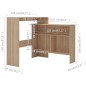 vidaXL Bartisch mit 2 Tischplatten Eichenoptik 130x40x120 cm vidaXL Bartisch mit 2 Tischplatten Eichenoptik 130x40x120 cm