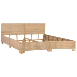 vidaXL Bettrahmen Handgewebt Echtes Rattan 180×200 cm