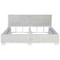 vidaXL Bettgestell Grau Natur Rattan 160 x 200 cm vidaXL Bettgestell Grau Natur Rattan 160 x 200 cm