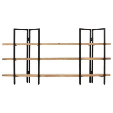vidaXL Bücherregal mit 3 Regalböden 160x31x80 cm Mango Massivholz