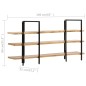 vidaXL Bücherregal mit 3 Regalböden 160x31x80 cm Mango Massivholz vidaXL Bücherregal mit 3 Regalböden 160x31x80 cm Mango Massivholz