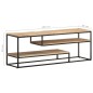 vidaXL TV-Schrank 130x30x45 cm Raues Mangoholz vidaXL TV-Schrank 130x30x45 cm Raues Mangoholz