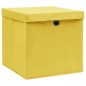 vidaXL Aufbewahrungsboxen mit Deckeln 4 Stk. 28x28x28 cm Gelb vidaXL Aufbewahrungsboxen mit Deckeln 4 Stk. 28x28x28 cm Gelb