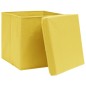 vidaXL Aufbewahrungsboxen mit Deckeln 4 Stk. 28x28x28 cm Gelb vidaXL Aufbewahrungsboxen mit Deckeln 4 Stk. 28x28x28 cm Gelb