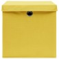 vidaXL Aufbewahrungsboxen mit Deckeln 4 Stk. 28x28x28 cm Gelb vidaXL Aufbewahrungsboxen mit Deckeln 4 Stk. 28x28x28 cm Gelb