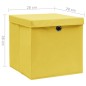 vidaXL Aufbewahrungsboxen mit Deckeln 4 Stk. 28x28x28 cm Gelb vidaXL Aufbewahrungsboxen mit Deckeln 4 Stk. 28x28x28 cm Gelb