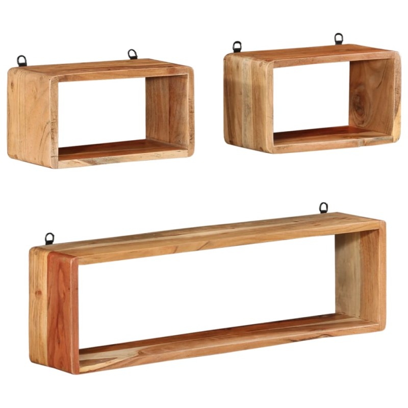vidaXL 3-tlg. Würfelregal-Set Massivholz Akazie vidaXL 3-tlg. Würfelregal-Set Massivholz Akazie