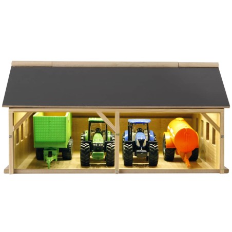 Kids Globe Bauernhof-Scheune für Spielzeugtraktoren 1:50