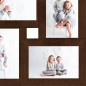 vidaXL Collage Bilderrahmen für 4x(13x18 cm) Fotos Dunkelbraun MDF vidaXL Collage Bilderrahmen für 4x(13x18 cm) Fotos Dunkelbraun MDF