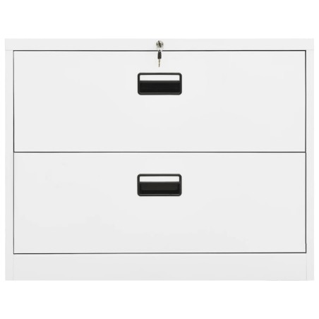 vidaXL Aktenschrank Weiß 90x46x72,5 cm Stahl
