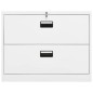 vidaXL Aktenschrank Weiß 90x46x72,5 cm Stahl vidaXL Aktenschrank Weiß 90x46x72,5 cm Stahl