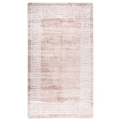 vidaXL Teppich Waschbar 190x300 cm Beige Rutschfest