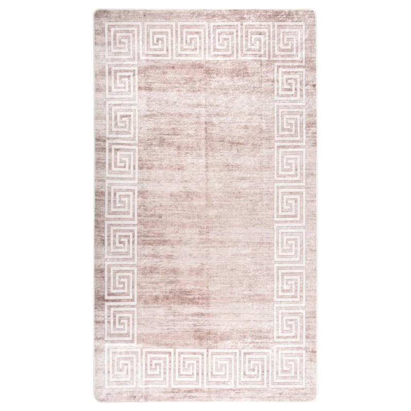 vidaXL Teppich Waschbar 190x300 cm Beige Rutschfest vidaXL Teppich Waschbar 190x300 cm Beige Rutschfest