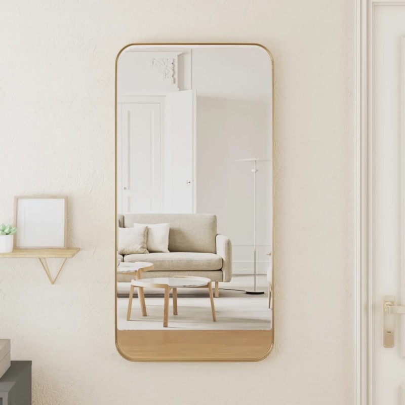 vidaXL Wandspiegel Golden 40x80 cm Rechteckig vidaXL Wandspiegel Golden 40x80 cm Rechteckig