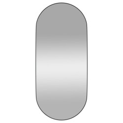 vidaXL Wandspiegel Schwarz 35x80 cm Oval