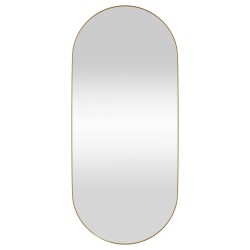 vidaXL Wandspiegel Golden 40x90 cm Oval