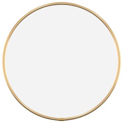 vidaXL Wandspiegel Golden Ø 30 cm Rund