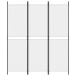 vidaXL 3-tlg. Paravent Weiß 150x180 cm Stoff vidaXL 3-tlg. Paravent Weiß 150x180 cm Stoff