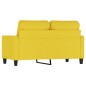 vidaXL 2-Sitzer-Sofa Hellgelb 120 cm Stoff vidaXL 2-Sitzer-Sofa Hellgelb 120 cm Stoff