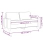 vidaXL 2-Sitzer-Sofa Taupe 120 cm Stoff vidaXL 2-Sitzer-Sofa Taupe 120 cm Stoff