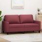 vidaXL 2-Sitzer-Sofa Weinrot 140 cm Stoff vidaXL 2-Sitzer-Sofa Weinrot 140 cm Stoff