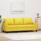vidaXL 3-Sitzer-Sofa Hellgelb 180 cm Stoff vidaXL 3-Sitzer-Sofa Hellgelb 180 cm Stoff