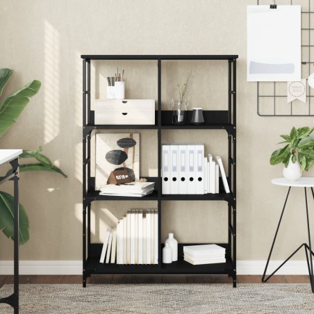 vidaXL Bücherregal Schwarz 78,5x33x117,5 cm Holzwerkstoff