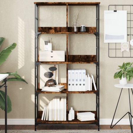 vidaXL Bücherregal Räuchereiche 78,5x33x153 cm Holzwerkstoff