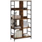 vidaXL Bücherregal Räuchereiche 78,5x33x153 cm Holzwerkstoff vidaXL Bücherregal Räuchereiche 78,5x33x153 cm Holzwerkstoff