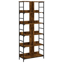 vidaXL Bücherregal Räuchereiche 78,5x33x188,5 cm Holzwerkstoff