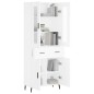Highboard Weiß 69,5x34x180 cm Holzwerkstoff Highboard Weiß 69,5x34x180 cm Holzwerkstoff