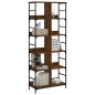 vidaXL Bücherregal Braun Eichen-Optik 78,5x33x188,5 cm Holzwerkstoff vidaXL Bücherregal Braun Eichen-Optik 78,5x33x188,5 cm Holzwerkstoff