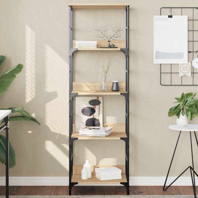 vidaXL Bücherregal Sonoma-Eiche 50x33x153 cm Holzwerkstoff vidaXL Bücherregal Sonoma-Eiche 50x33x153 cm Holzwerkstoff