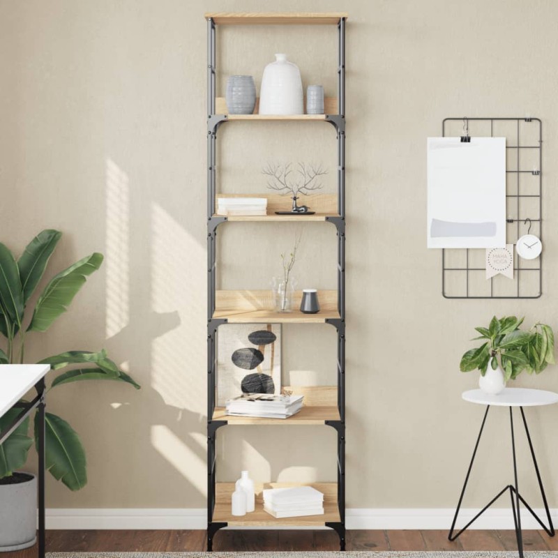 vidaXL Bücherregal Sonoma-Eiche 50x33x188,5 cm Holzwerkstoff vidaXL Bücherregal Sonoma-Eiche 50x33x188,5 cm Holzwerkstoff