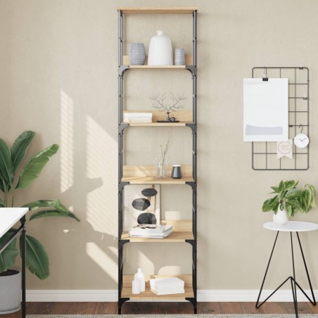 vidaXL Bücherregal Sonoma-Eiche 50x33x188,5 cm Holzwerkstoff