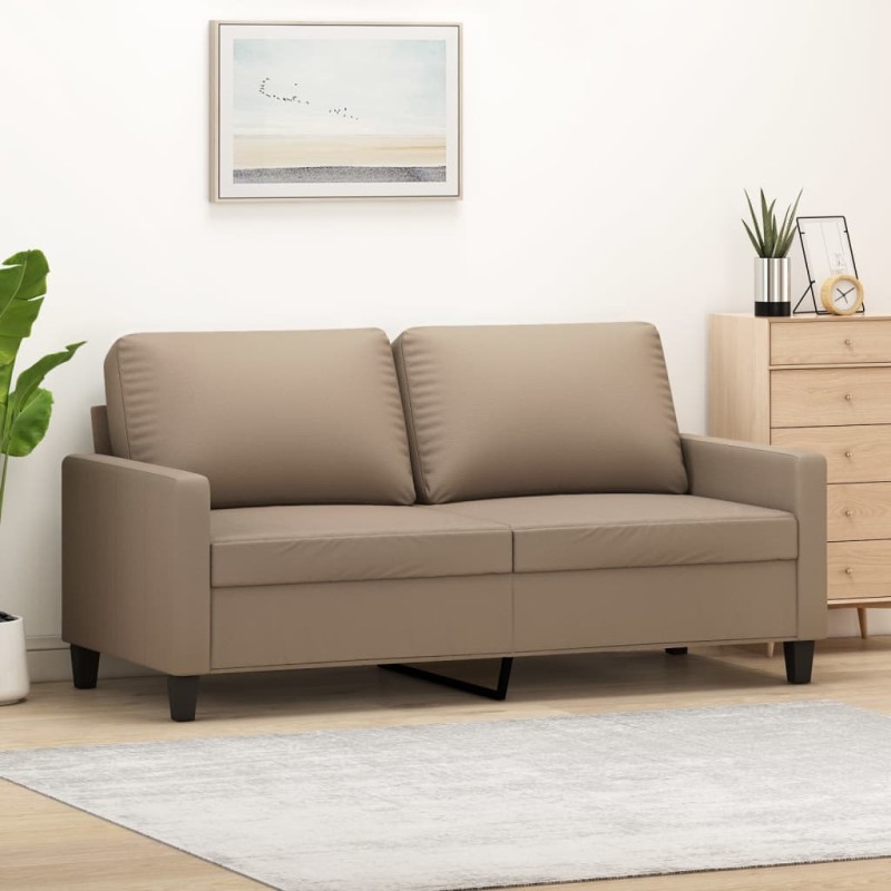 vidaXL 2-Sitzer-Sofa Cappuccino-Braun 140 cm Kunstleder vidaXL 2-Sitzer-Sofa Cappuccino-Braun 140 cm Kunstleder