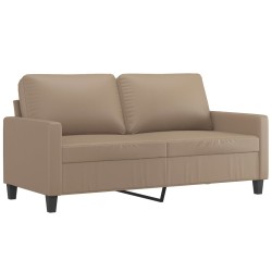 vidaXL 2-Sitzer-Sofa Cappuccino-Braun 140 cm Kunstleder