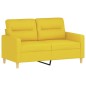 vidaXL 2-Sitzer-Sofa Hellgelb 120 cm Stoff vidaXL 2-Sitzer-Sofa Hellgelb 120 cm Stoff